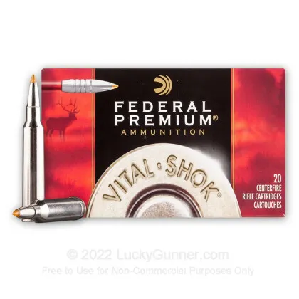 7mm Rem Mag - 140 Grain Trophy Bonded Tip - Federal Premium Vital-Shok - 20 Rounds