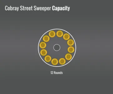 Cobray Street Sweeper Capacity