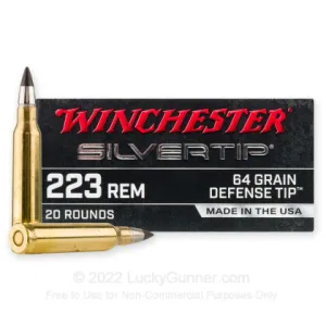 223 Rem - 64 Grain Defense Tip - Winchester Silvertip - 20 Rounds