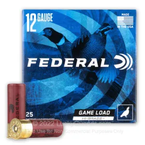 12 Gauge - 2-3/4" 1-1/4oz. #7.5 Shot - Federal Game Load Upland Hi-Brass - 25 Rounds