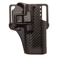 Blackhawk SERPA CQC Belt Loop/Paddle For Glock 38 Active Retention Holster, RH, Carbon Black