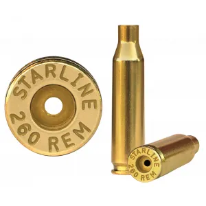 Starline Brass Unprimed Cases, Star 260remeup-50 Unp Brass 260 Remington