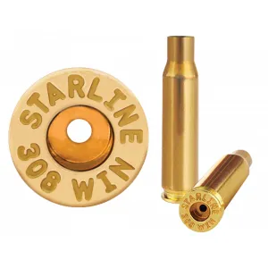 Starline Brass Unprimed Cases, Star 308Winchestereup-50 Unp Brass 308 Winchesterchester