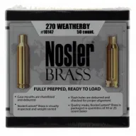 Nosler Unprimed Cases, Nos 10147 Custom Brass 270 Wthby 50