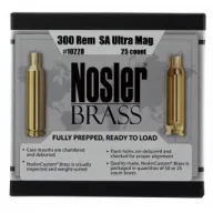 Nosler Unprimed Cases, Nos 10228 Custom Brass 300 Rem Sa Um 25