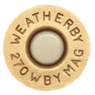 Weatherby Unprimed Cases, Wthby Brass270 Up Brass 270wby 20