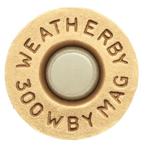 Weatherby Unprimed Cases, Wthby Brass300 Up Brass 300wby 20