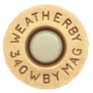Weatherby Unprimed Cases, Wthby Brass340 Up Brass 340wby 20