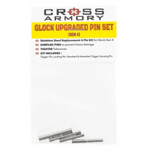 Cross Armory 4 Pin Set, Cross Crg4pssv Glock 4 Pin Set - Gen 4 - Silver