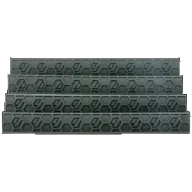 Hexmag Rail Covers, Hex Hxkmcblk 7slot Keymod Cvr Blk 4pk