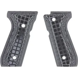 Pachmayr Dominator G10 Grips - Beretta 92fs Gray/blk Grap