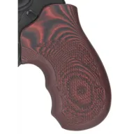 Pachmayr G10 Grips Ruger Lcr - Red/black Checkered