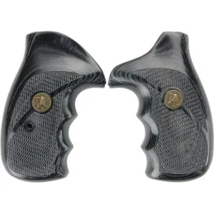 Pachmayr Laminated Wood Grips - S&w K&l-frame Rnd.butt Blk/gr