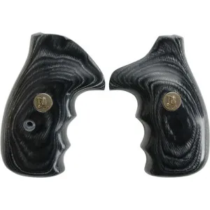 Pachmayr Laminated Wood Grips - S&w K&l-frame Rnd Butt Blk/gry