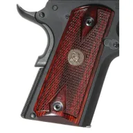 Pachmayr Laminated Wood Grips - 1911 Officer Rosewood Checker
