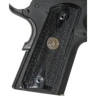 Pachmayr Laminated Wood Grips - 1911 Officer Charcoal Checker