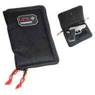 Gps Pistol Sleeve Medium - Lockable Zipper Black Nylon