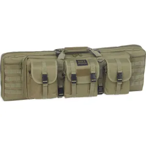 Bulldog 43" Single Tactical Cs - 3 Large Accessory Pockets Grn