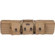 Bulldog 37" 2 Gun Tactical Cse - 3 Large Accessory Pockets Tan