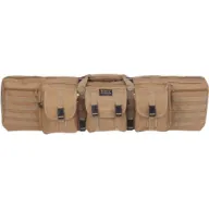 Bulldog 43" 2 Gun Tactical Cse - 3 Large Accessory Pockets Tan