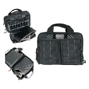 Gps Quad+2 Pistol Case - W/2-removable Pouches Black