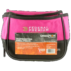 Champion Targets Trapshooting, Champ 45853 Dbl Sg Shell Pouch Pink