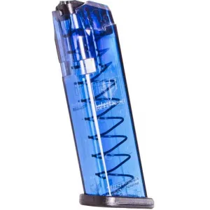 Ets Magazine Glock 17 9mm 17rd - Trans Blue Fits 17/19/26/34