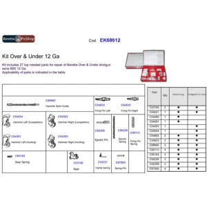 Beretta Spare Parts Kit For - O/u Shotguns Except Dt10/dt11
