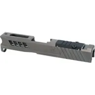 True Precision Glock 43 Slide - W/rms Cut & Plate Stealth Grey