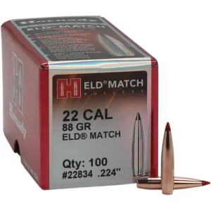 Hornady Bullets 22cal .224 - 88gr. Eld-m Match 100ct