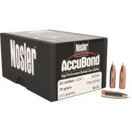 Nosler Bullets .22 Cal .224 - 70gr Accubond 50ct