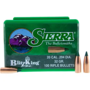 Sierra Bullets .20 Cal .204 - 32gr Blitzking 100ct
