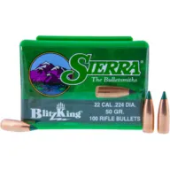Sierra Bullets .22 Cal .224 - 50gr Blitzking 100ct