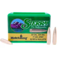 Sierra Bullets .22 Cal .224 - 77gr Hpbt W/cannelure 50ct