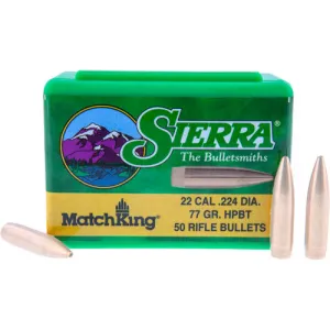 Sierra Bullets .22 Cal .224 - 77gr Hpbt W/cannelure 50ct
