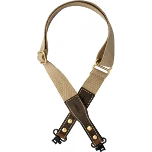 Versacarry Cotton Web Sling - W/ Leather Ends & Swivels Khak