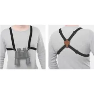 Bulldog Binocular Harness W/ - Leather Back Black