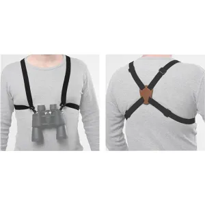 Bulldog Binocular Harness W/ - Leather Back Black