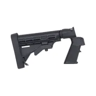 Mb Stock Flex 6-position Stock - Black Synthetic W/recoil Pad