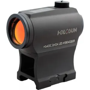 Holosun Micro Red Dot W/solar - 2-moa Dot Hi/low Mount Black