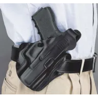Desantis Thumb Break Scabbard - Rh Owb Leather Ruger Sec 9 Blk