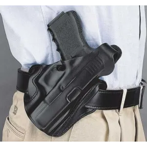 Desantis Thumb Break Scabbard - Rh Owb Leather Sig P250/320 Bl