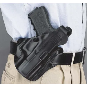 Desantis Thumb Break Scabbard - Rh Owb Leather Fn 57 Black