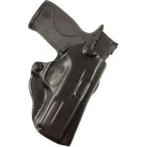 Desantis Mini Scabbard Holster - Rh Owb Leather S/a Hellcat Blk
