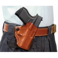 Desantis Mini Scabbard Holster - Rh Owb Leather Ruger Lc9 Tan