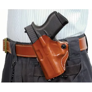 Desantis Mini Scabbard Holster - Lh Owb Leather Sig P365 Tan