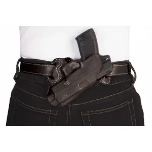 Desantis Small Of Back Holster - Rh Owb Leather S&w J 2-2.25 Bl