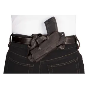 Desantis Small Of Back Holster - Rh Owb Leather Glock 1719 Blk