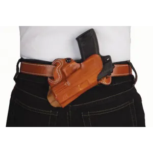 Desantis Small Of Back Holster - Rh Owb Leather S&w J 2-2.25 Tan