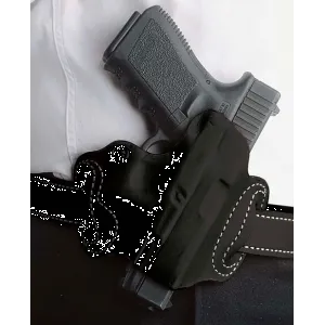 Desantis Mini Slide Holster - Owb Rh Leather Fn 503 Black